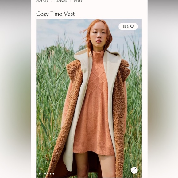 FREE PEOPLE Cozy Time Vest Brown NEW WITHOUT TAG - Picture 12 of 12